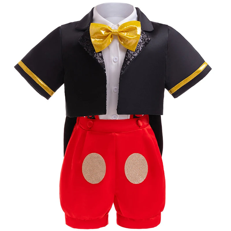 Disney Mickey Mouse Cosplay Costume Kid Halloween Cosplay Dress Up Clothes New Arrival Surprise Birthday Gift For Baby Child