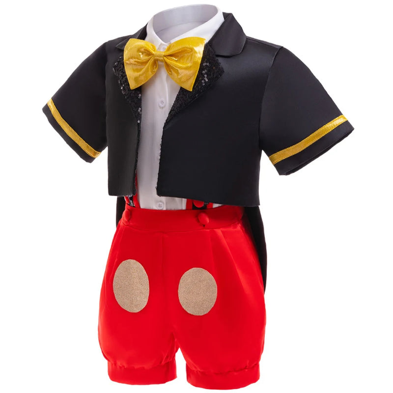 Disney Mickey Mouse Cosplay Costume Kid Halloween Cosplay Dress Up Clothes New Arrival Surprise Birthday Gift For Baby Child