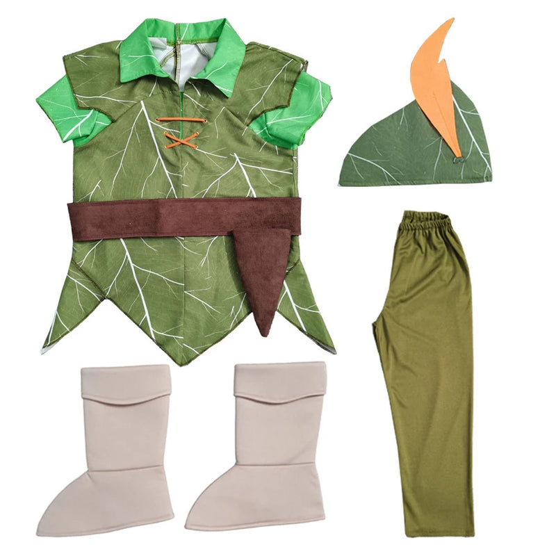 Halloween Party Cosplay Peter Pan Costume Children Kids Cartoon Movie Costume Baby Boys Tinker Bell Girls Carnival Costume 3-11Y