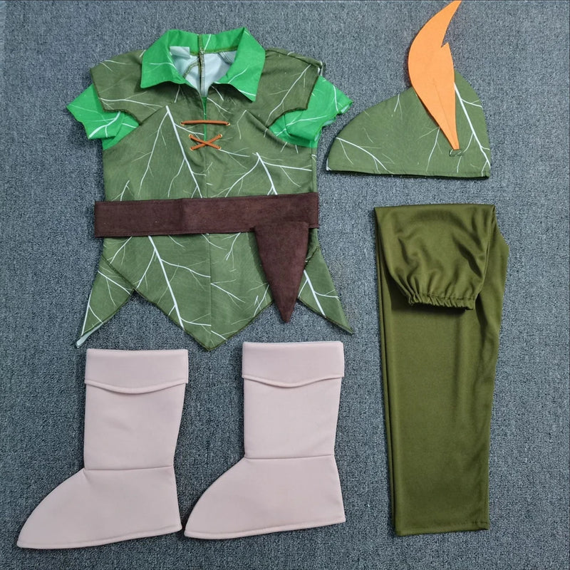 Halloween Party Cosplay Peter Pan Costume Children Kids Cartoon Movie Costume Baby Boys Tinker Bell Girls Carnival Costume 3-11Y