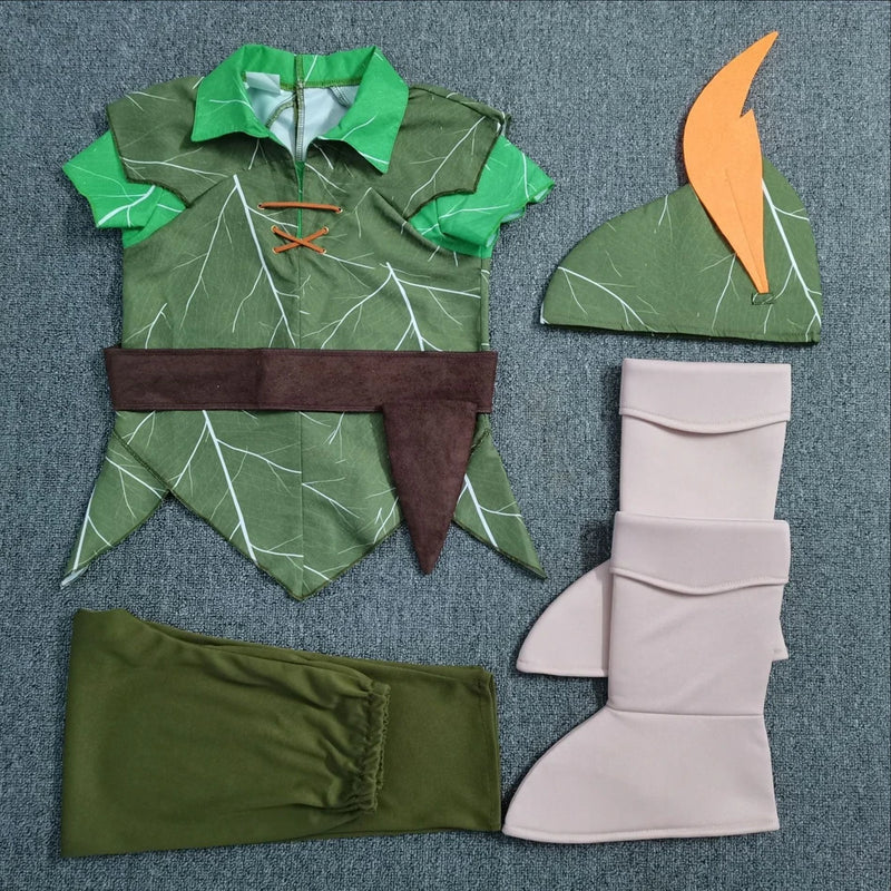 Halloween Party Cosplay Peter Pan Costume Children Kids Cartoon Movie Costume Baby Boys Tinker Bell Girls Carnival Costume 3-11Y