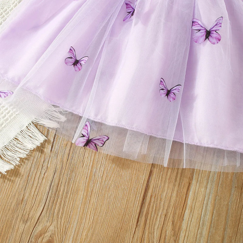 Baby Girls Cute Butterfly Decor Ruffle Trim Mesh Dress Clothes For Summer 468 sold, by