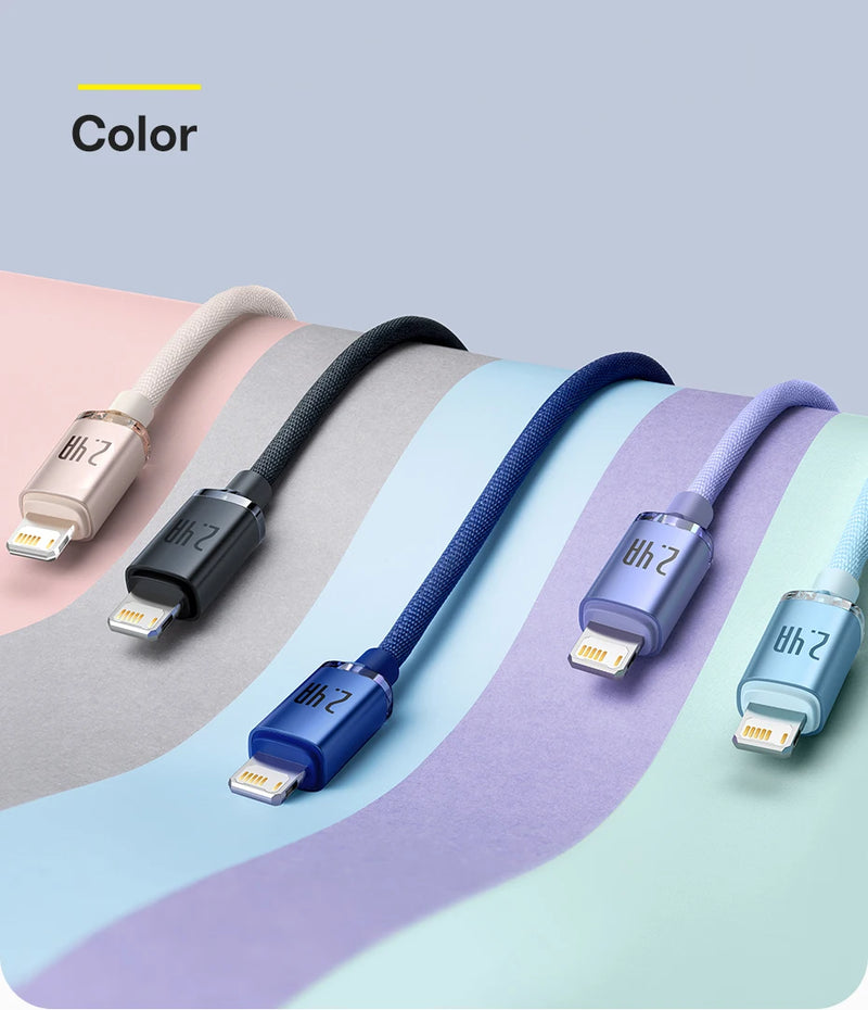 Cable Baseus USB For iPhone 14 13 12 Pro Max X XR XS 8 7 6s 6 iPad Fast Data Charging Charger USB Wire Cord Mobile Phone Cables