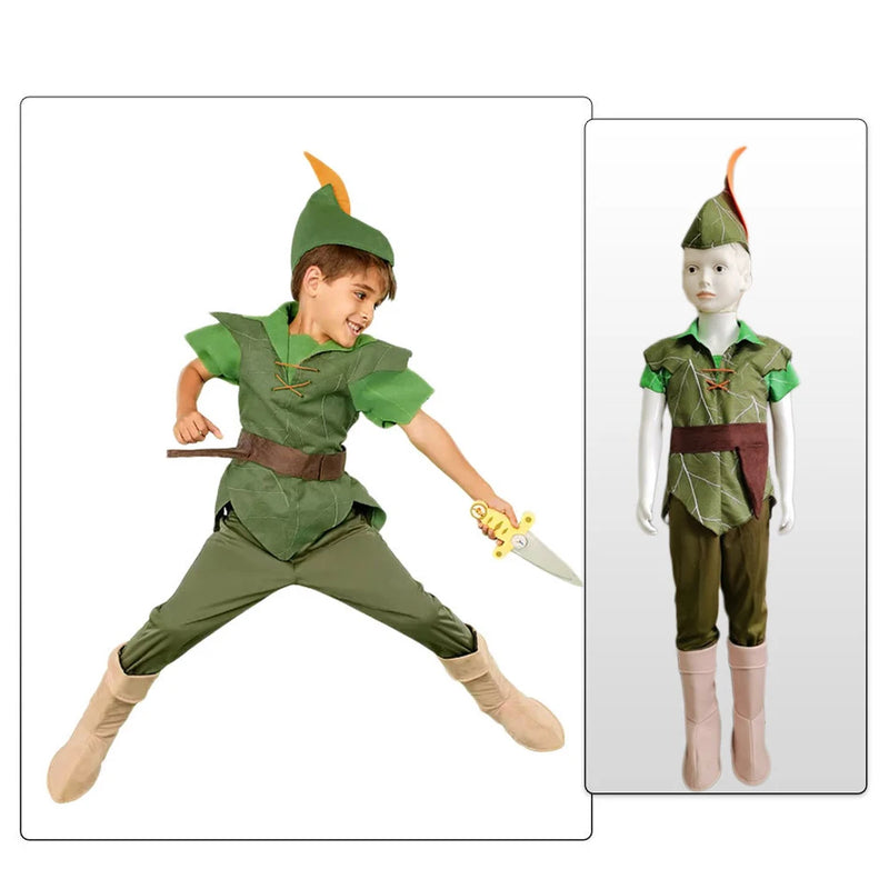 Halloween Party Cosplay Peter Pan Costume Children Kids Cartoon Movie Costume Baby Boys Tinker Bell Girls Carnival Costume 3-11Y