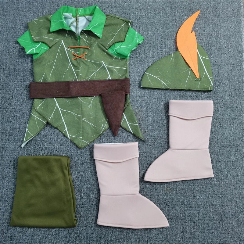 Halloween Party Cosplay Peter Pan Costume Children Kids Cartoon Movie Costume Baby Boys Tinker Bell Girls Carnival Costume 3-11Y